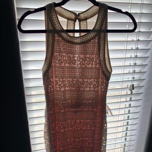 Elegant Pink Lace Dress